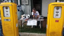 Special Event Station at gas station,  Steam Threshers Show