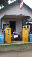 Special Event Station at gas station,  Steam Threshers Show