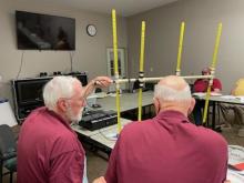 Dean testing out a tape measure beam antenna