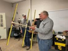 Joe trying out a tape measure beam antenna