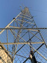 Feed point lowered to the bottom of the tower