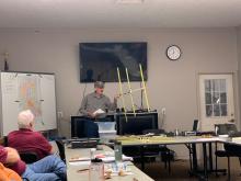 Philip demonstrating a yagi